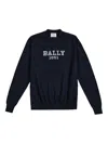 Bally Logo-embroidered Merino Wool Sweater In Black