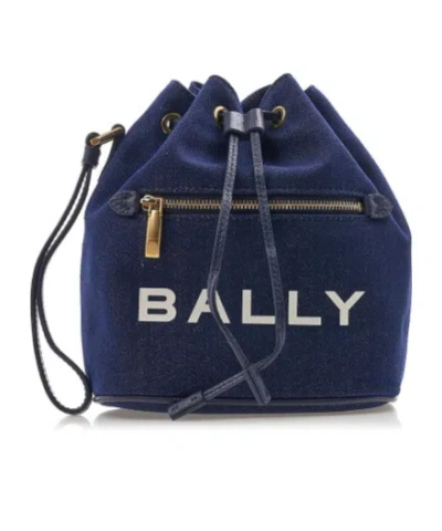 Bally Logo Mini Barrel Bag In Black