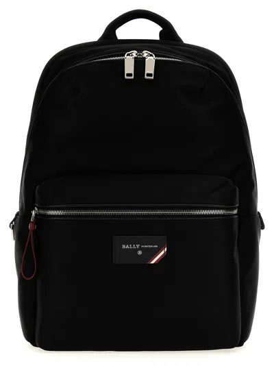 Bally Logo Nylon Backpack Backpacks In Black