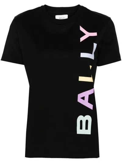 Bally Logo-print Cotton T-shirt In Black