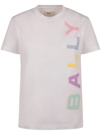 Bally Logo Organic Cotton T-shirt In White