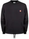 Bally Logo-patch Drawstring Sweatshirt In Blue