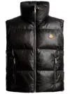 Bally High Neck Puffer Gilet In Black Nylon In Black