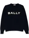 Bally Logo-patch Jumper In Blau