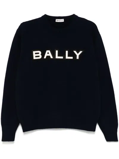 Bally Logo-patch Jumper In Blau