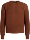 Bally Logo-patch Jumper In Brown