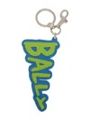Bally Logo-patch Keyring In Blue
