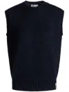 Bally Logo-patch Knitted Top In Blue