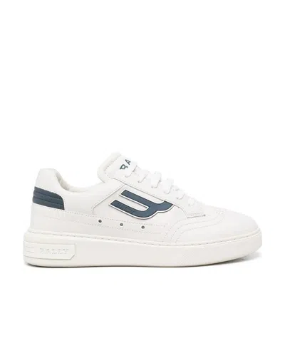 Bally Logo-patch Leather Sneakers In White