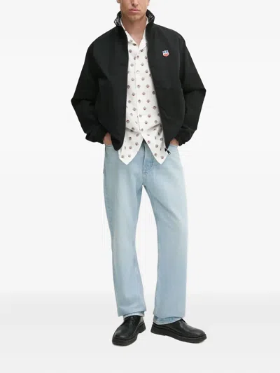 Bally Logo-patch Long-sleeve Jacket In Black