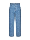 BALLY BALLY LOGO PATCH MID RISE JEANS
