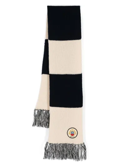 Bally Logo-patch Scarf In Neutrals