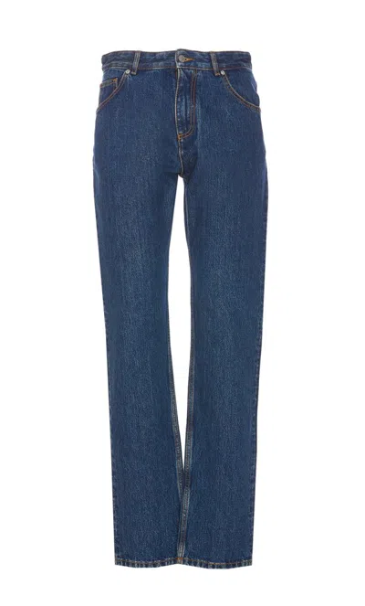 Bally Denim Jeans Patch Detail In Blue