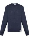 Bally Alpaca & Silk Crewneck Sweater In Blau