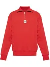 Bally Emblem-patch Sweatshirt In Red