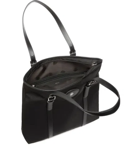Bally Logo-patch Tote Bag In Black