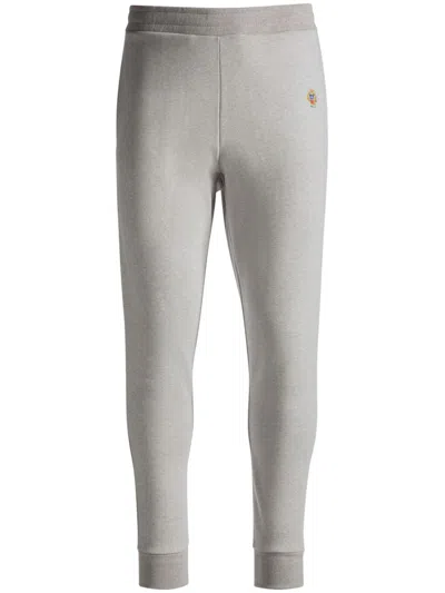 Bally Logo-patch Wool Track Pants In Grey