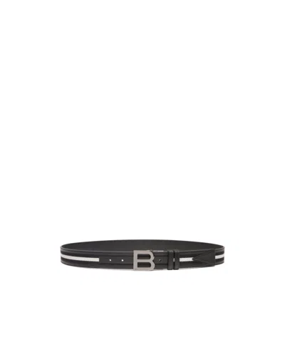 BALLY BALLY LOGO PLAQUE BUCKLE BELT