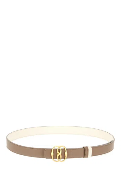 Bally Logo Plaque Buckled Reversible Belt In Multi