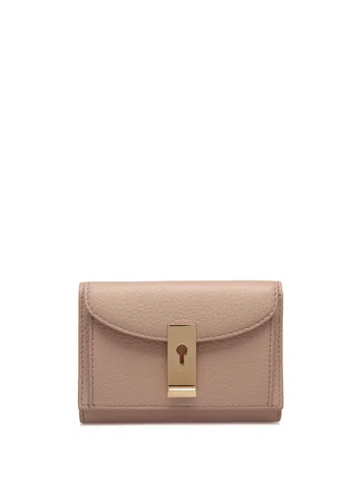 Bally Logo-plaque Calf Leather Wallets In Neutrals