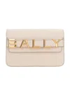 Bally Logo Plaque Crossbody Bag In Nude
