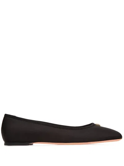 Bally 5mm Biuty Leather Ballerina Flats In Black