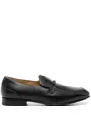 Bally Logo-plaque Leather Loafers In Black