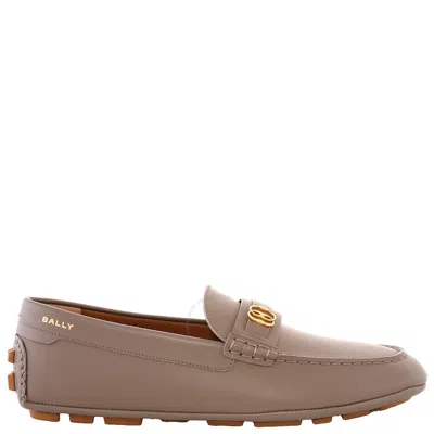 Bally Logo-plaque Leather Loafers In Brown
