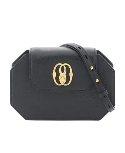 Bally Logo-plaque Leather Minibag In Black