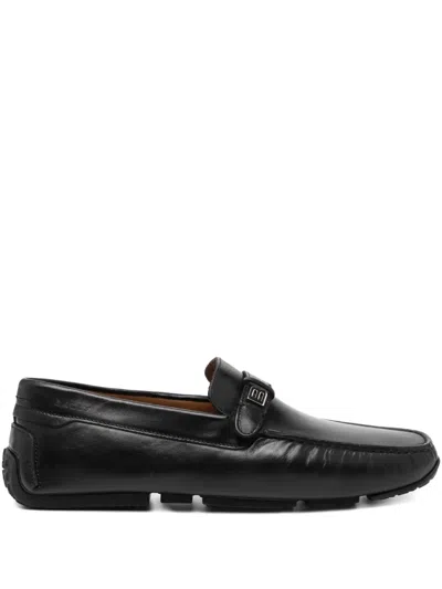 Bally Logo-plaque Loafers In Black