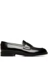 Bally Logo-plaque Loafers In Black