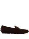 Bally Logo-plaque Loafers In Braun