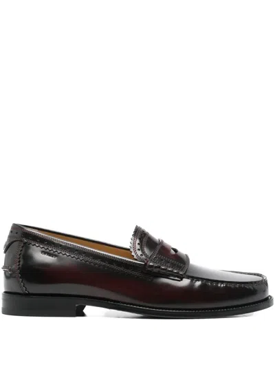 BALLY LOGO-PLAQUE LOAFERS