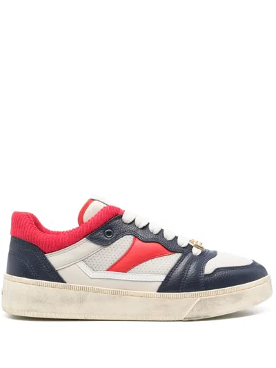 Bally Logo-plaque Panelled Sneakers In Blue