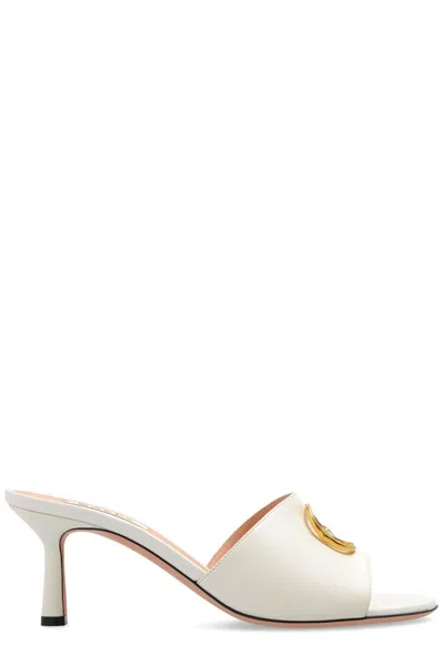 Bally Logo Plaque Sandals In White