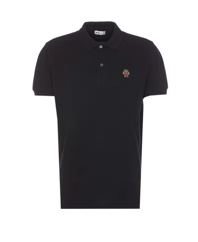 Bally Logo Polo In Black
