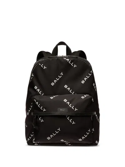 Bally Logo-print Backpack In Black