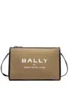 Bally Kuriertasche Aus Canvas Mit Logo-print In Nude