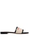 Bally Logo-print Canvas Slides In Neutrals