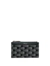 Bally Logo-print Canvas Wallet In Blue
