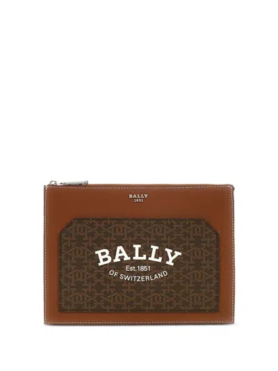 Bally Brown Leather Clutch