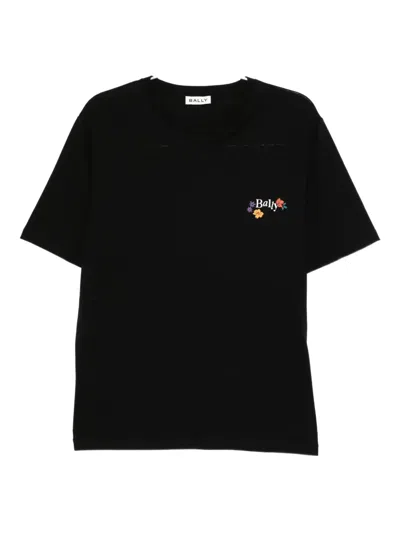 Bally Logo-print Cotton T-shirt In Blue