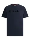 Bally Logo-print Crewneck T-shirt In Blue