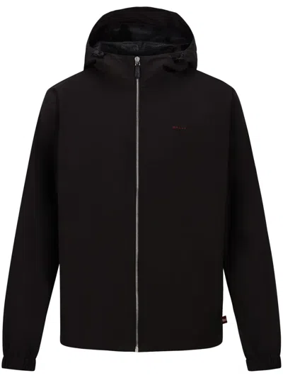 Bally Logo-print Hooded Jacket In Black
