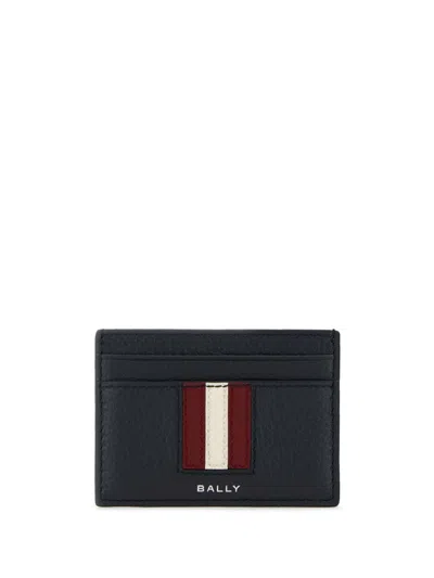 BALLY LOGO-PRINT LEATHER CARD HOLDER