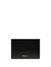 Bally Logo-print Leather Cardholder In Grau