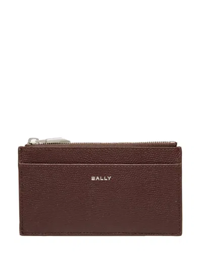 Bally Logo-print Leather Wallet In Brown