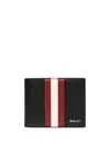 Bally Block Texture Bi-fold Wallet In Schwarz
