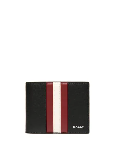 Bally Logo-print Leather Wallet In Schwarz