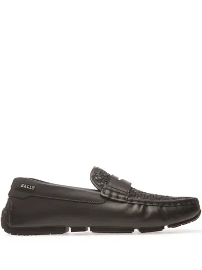 Bally Logo-print Loafers In Black